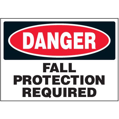 Danger Labels - Fall Protection Required