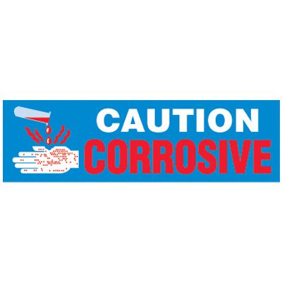 Magnetic Labels - Caution Corrosive