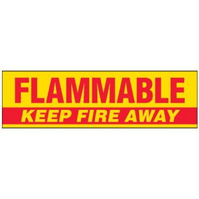 Magnetic Labels - Flammable Keep Fire Away