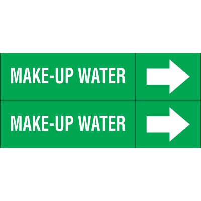 Make-Up Water - Weather-Code™ Self-Adhesive Outdoor Pipe Markers