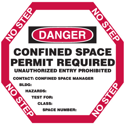 Manhole Warning Barrier - Confined Space Permit Required