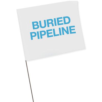 Standard Worded Marking Flags - Buried Pipe Line