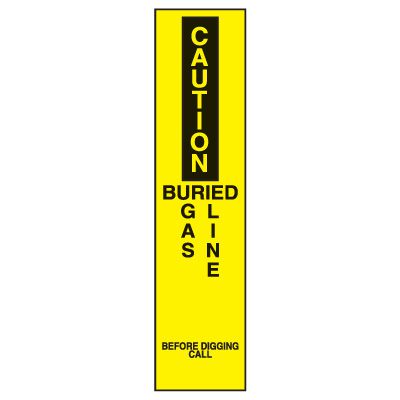 Marking Stakes - Caution Buried Gas Line