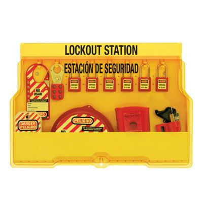 Master Lock® Bilingual Lockout Station, Valve