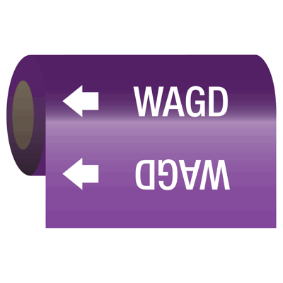 WAGD- Medical Gas Pipe Markers-On-A-Roll
