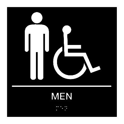 Men (Accessibility) - Braille Restroom Signs