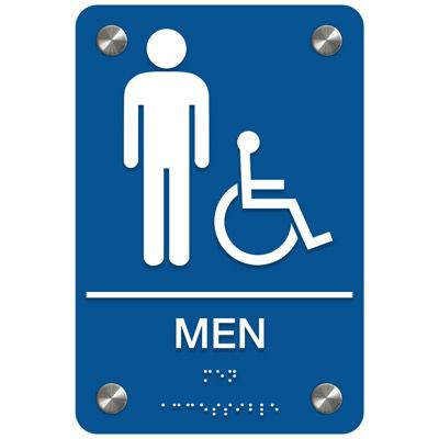 Men (Accessibility) - Premium ADA Restroom Signs