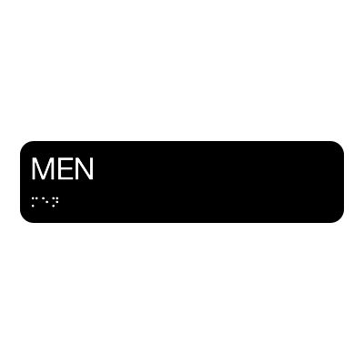 Men Braille Restroom Sign