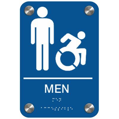 Premium ADA Restroom Signs - Men & Dynamic Accessibility