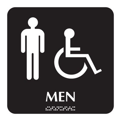 Optima Braille Signs - Men (Accessible)