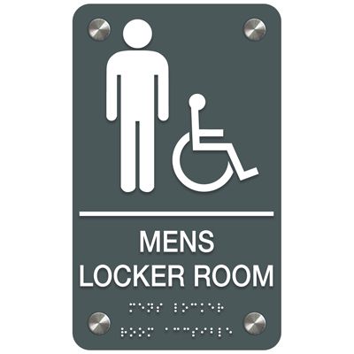 Premium ADA Signs - Men's Locker Room (Accessible)