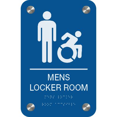 Premium ADA Signs - Men's Locker Room (Dynamic Accessibility)