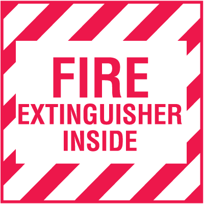 Mini Labels - Fire Extinguisher Inside