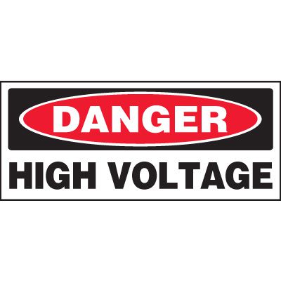 Danger High Voltage Miniature Labels