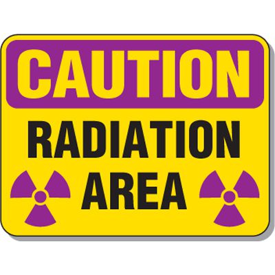Radiation Signs - Caution Radiation Area