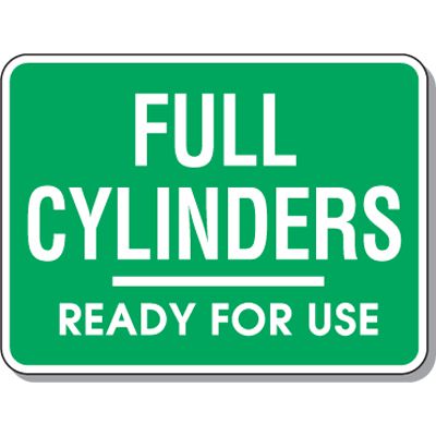 Cylinder Mining Signs - Full Cylinders Ready For Use