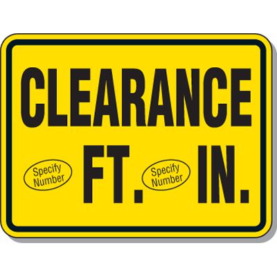Semi-Custom Giant Clearance & Crane Signs - Clearance