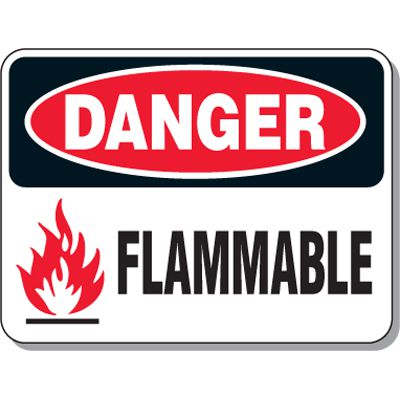 Chemical & Flammable Signs - Danger Flammable