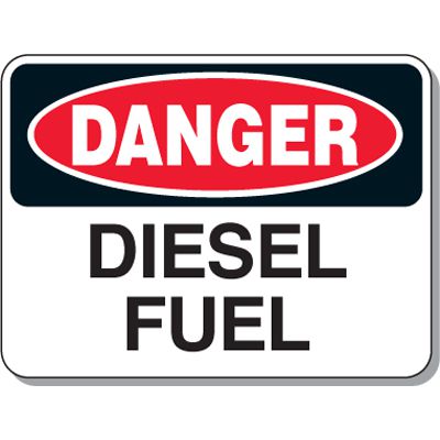 Chemical & Flammable Signs - Danger Diesel Fuel