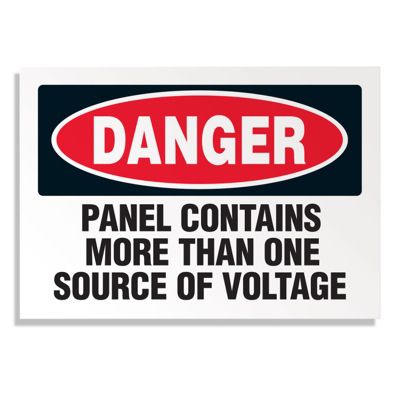 More Than One Voltage Source - Voltage Warning Labels