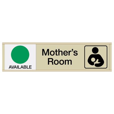 Mother's Room Available/In Use - Engraved Restroom Sliders