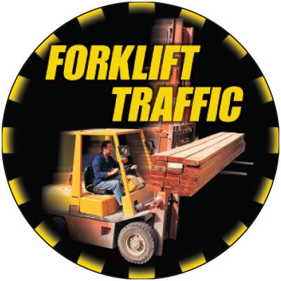 Forklift Traffic Floor Label