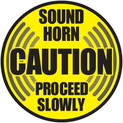Caution Sound Horn Floor Marker