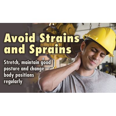 Motivational Banners - Avoid Strains And Sprains