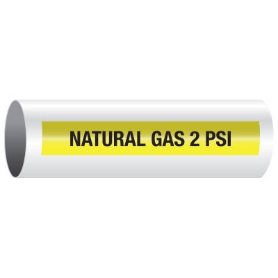 Natural Gas 2 PSI - Opti-Code® Self-Adhesive Medical Gas Pipe Markers