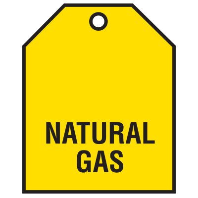 Natural Gas - Vinyl Valve Indicator Tag