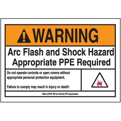 Warning Labels - PPE Arc Flash