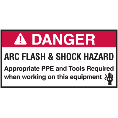 NEC Arc Flash Protection Labels - Arc Flash & Shock Hazard