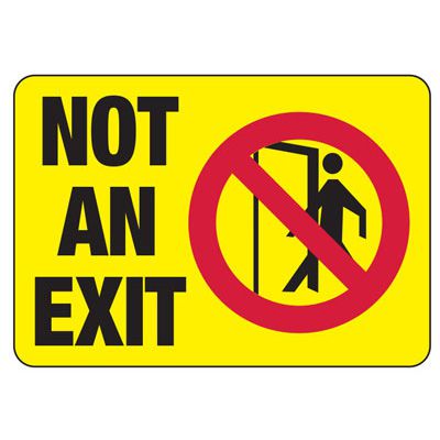 Not An Exit Sign - Man & Door Graphic