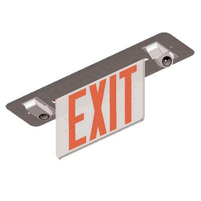 NYC Approved Recessed Combination Edgelit Exit Sign