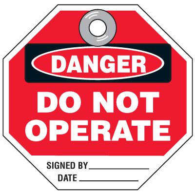 DuroTag™ Danger Do Not Operate Lockout Tags