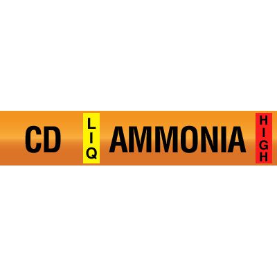 Condenser Drain - Opti-Code® Ammonia Pipe Markers