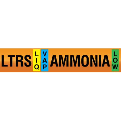Low Temperature Recirculated Suction - Opti-Code® Ammonia Pipe Markers