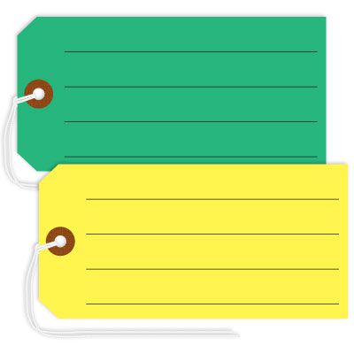 Blank Lined Cardstock Tags
