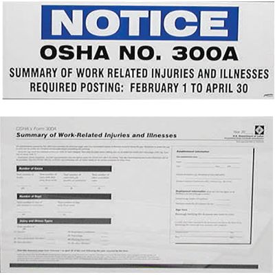 OSHA 300 Information Board