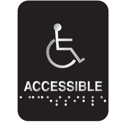 Outdoor Aluminum Braille ADA Signs - Accessible