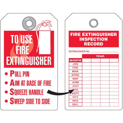 Fire Extinguisher PASS Tag