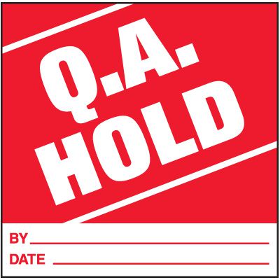 Handling Label - Q.A. Hold