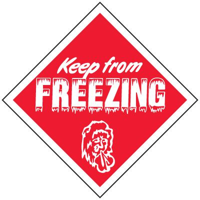 Keep From Freezing Package Handling Labels