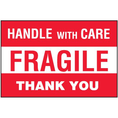Fragile Handle With Care Thank You Package Handling Labels