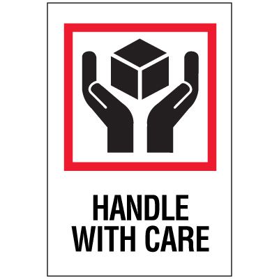 Handle With Care Package Handling Labels