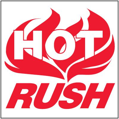 Hot Rush Package Handling Labels