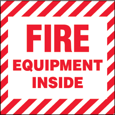 Fire Equipment Label