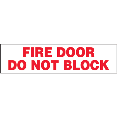 Fire Door Do Not Block Labels