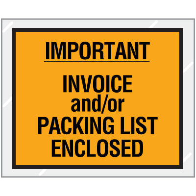 Invoice Enclosed Packing Envelopes