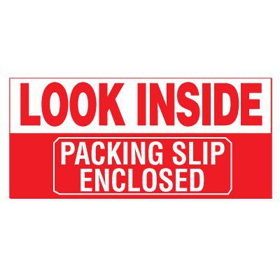 Packing Slip Labels - Look Inside